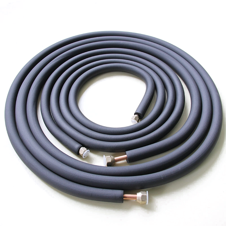 Insulated Copper Pipe for A/C (With Rubber Insulation)
