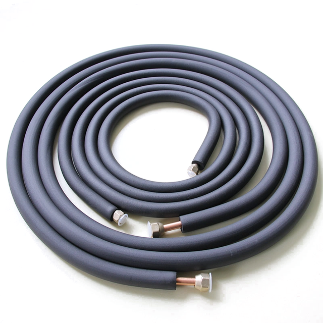 Insulated Copper Pipe for A/C (With Rubber Insulation)
