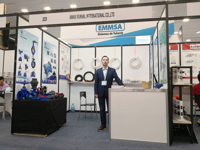 Lukwom's insulated pipes and HVACR components at an exhibition