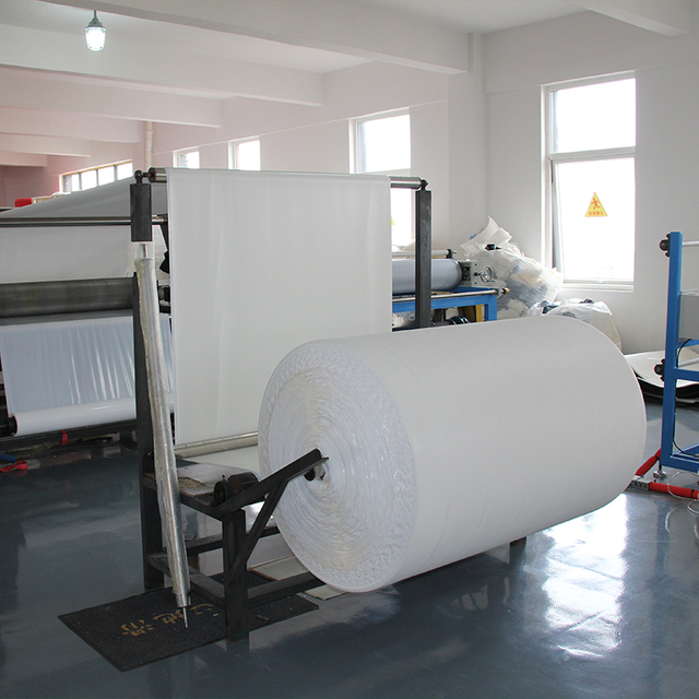 Production line at Lukwom workshop focused on insulated pipe production