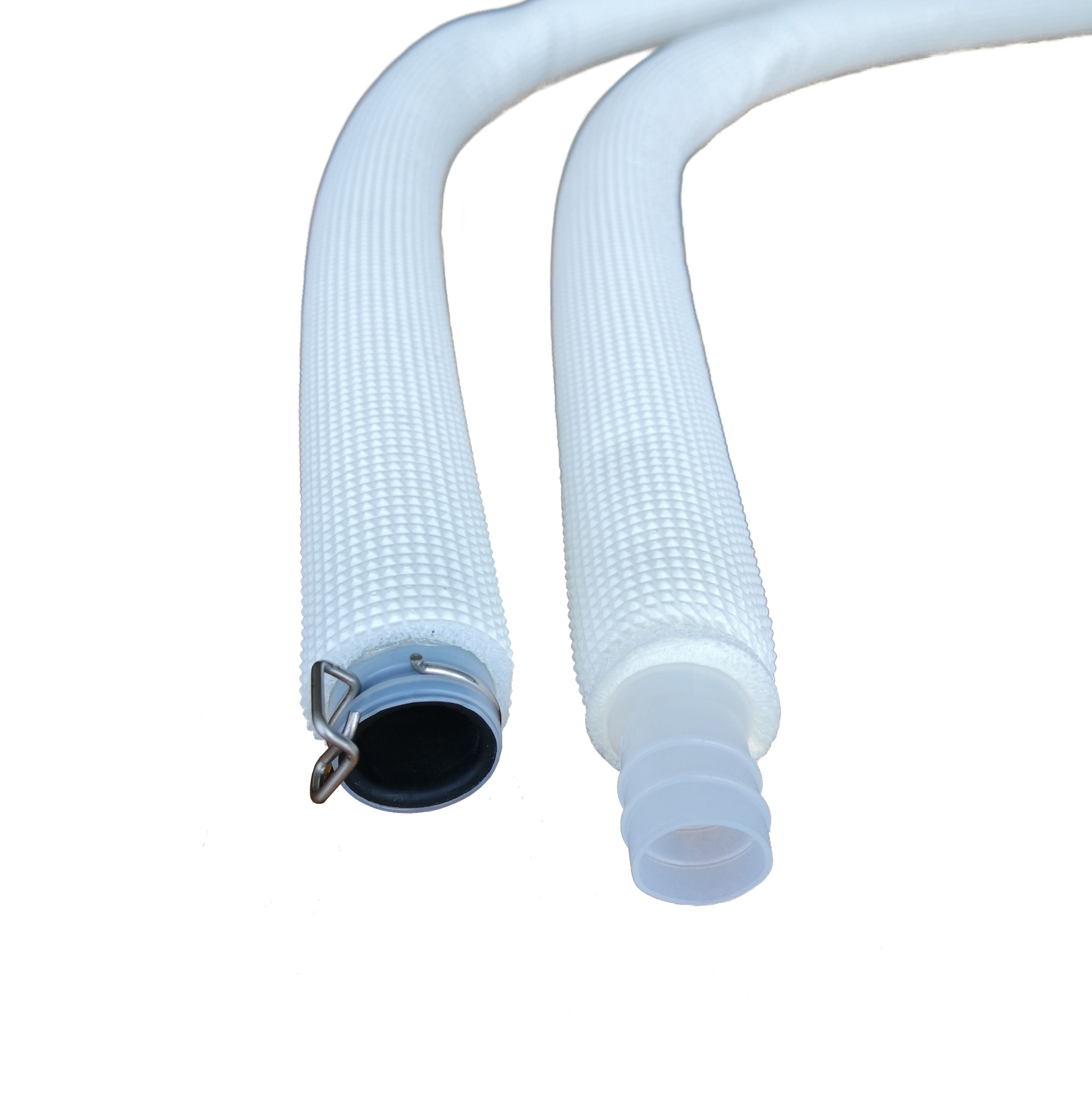 HVAC condensate drain pipe insulation setup