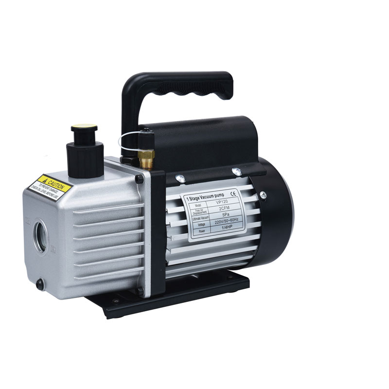 Vacuum pump evaluation and setup on an HVAC job site